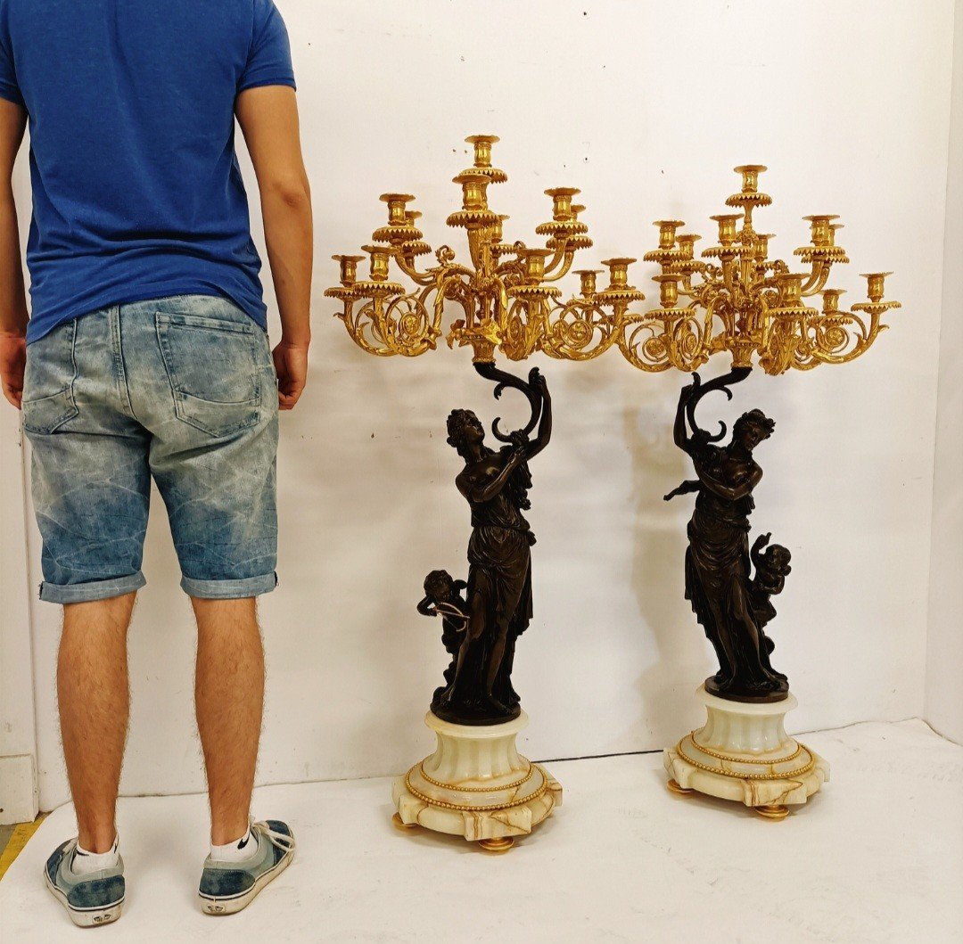 A Pair Of Large Candelabras