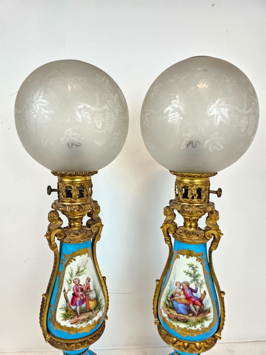 A Pair Of Sevres Lamps-photo-1