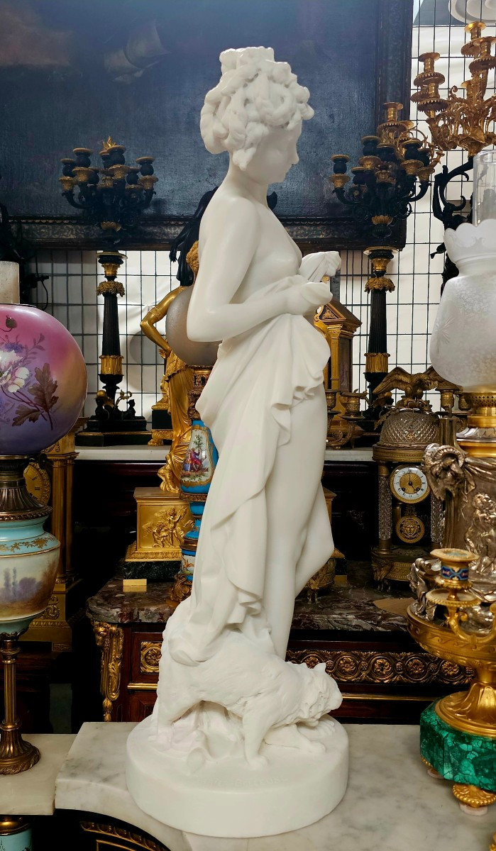 A.ernest Carrier - Belleuse Marble Sculpture-photo-2