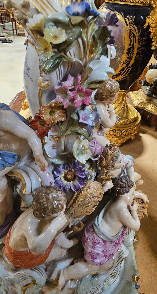 Grand plateau de Meissen XIX-photo-5