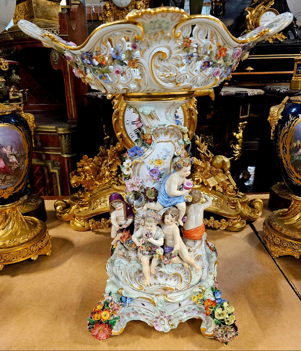Grand plateau de Meissen XIX