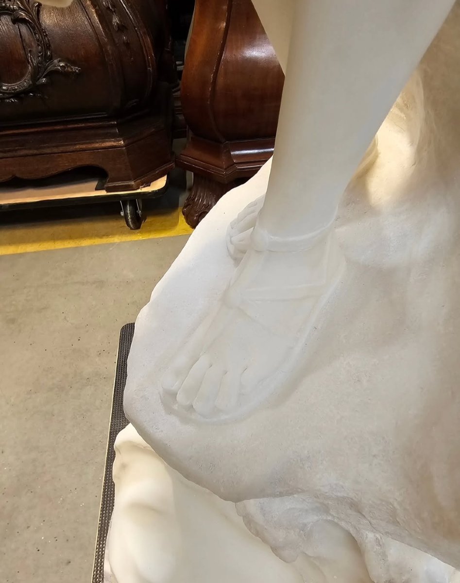 Marble Sculpture  105 Cm  19th–20th Centuries-photo-2