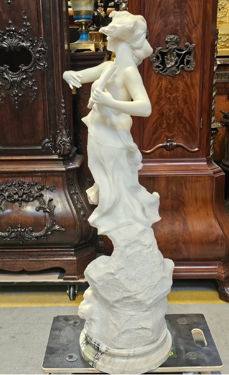 Marble Sculpture  105 Cm  19th–20th Centuries-photo-3