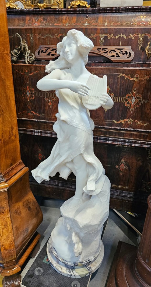 Marble Sculpture  105 Cm  19th–20th Centuries-photo-4