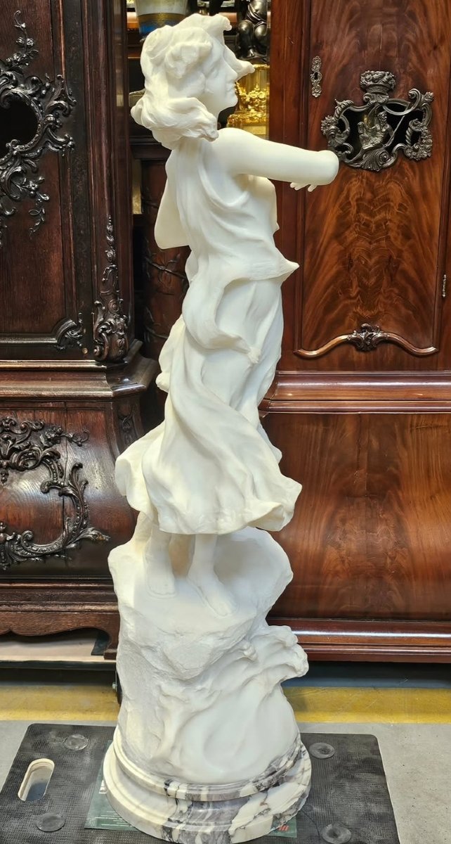 Marble Sculpture  105 Cm  19th–20th Centuries-photo-2