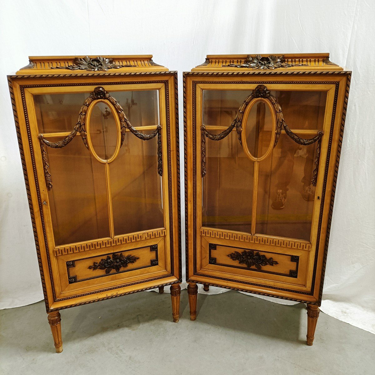 Beautiful Pair Of Showcases