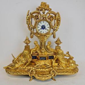 Pendule De cheminèe , Bronze Dore  Napoleon III
