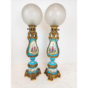 A Pair Of Sevres Lamps