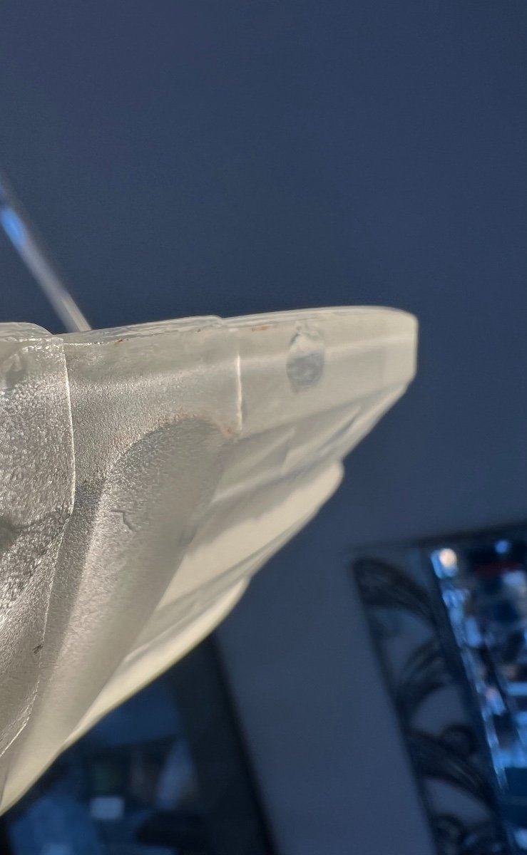 Art Deco Suspension / Ceiling Lamp With Washbasin Signed Noverdy { Jean } ( Art Deco Chandelier 1930 )-photo-8