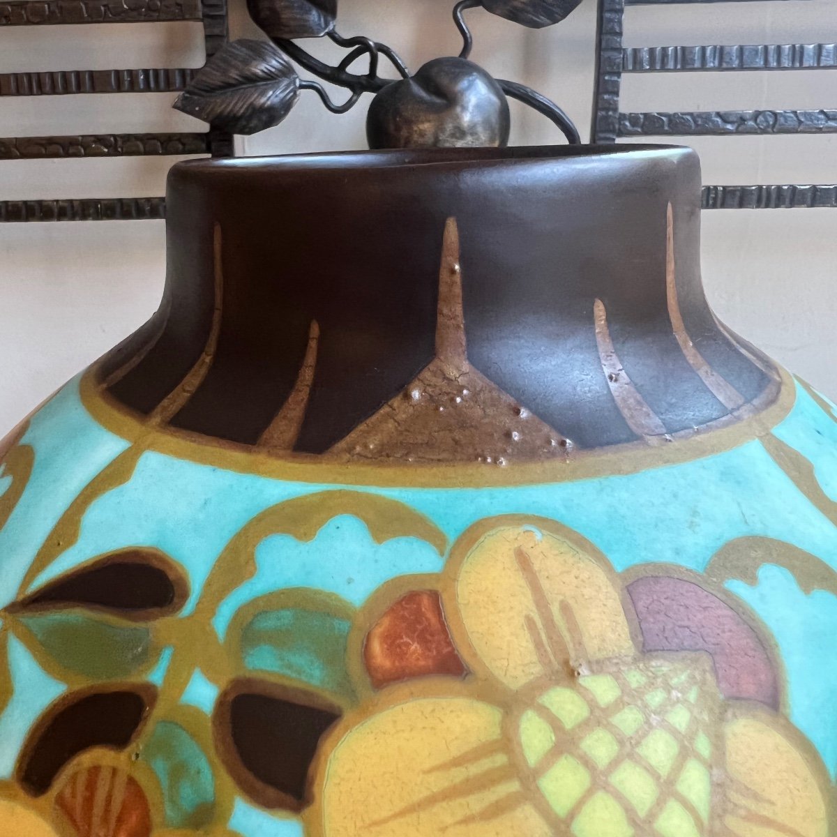 Vase Art Déco Catteau / Boch Frères Keramis Marqué D.1847 ( Vases Art Deco 1930) -photo-6