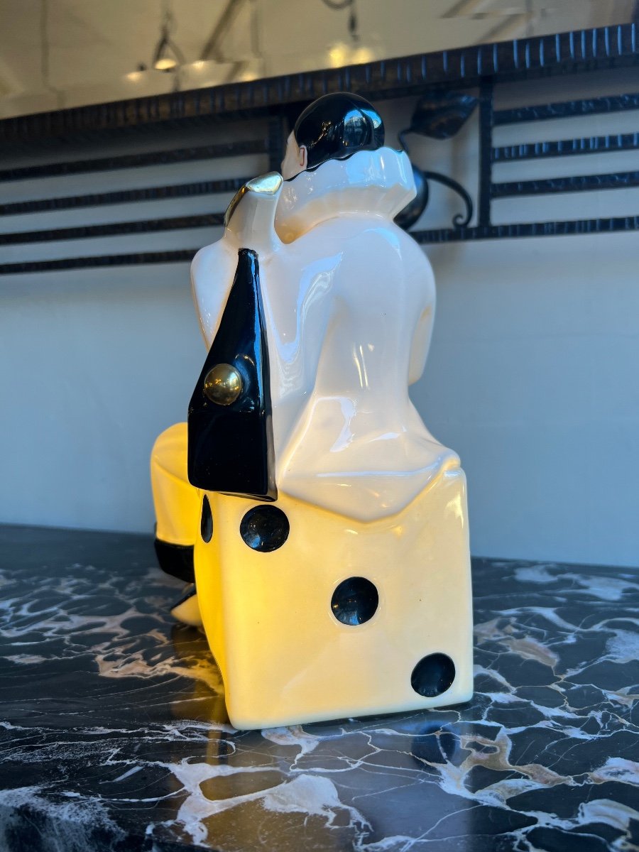 Rare Art Deco Night Light In Limoges Porcelain -photo-3