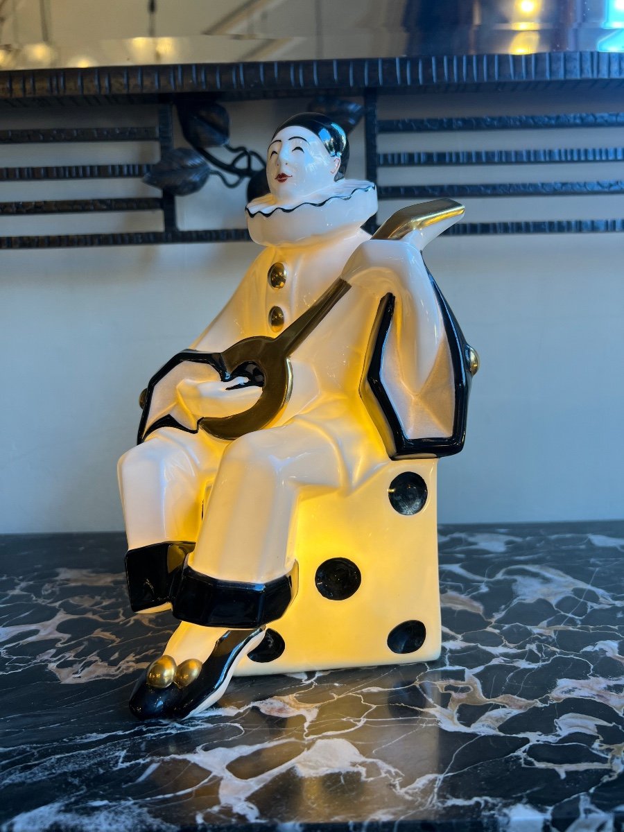 Rare Art Deco Night Light In Limoges Porcelain -photo-5