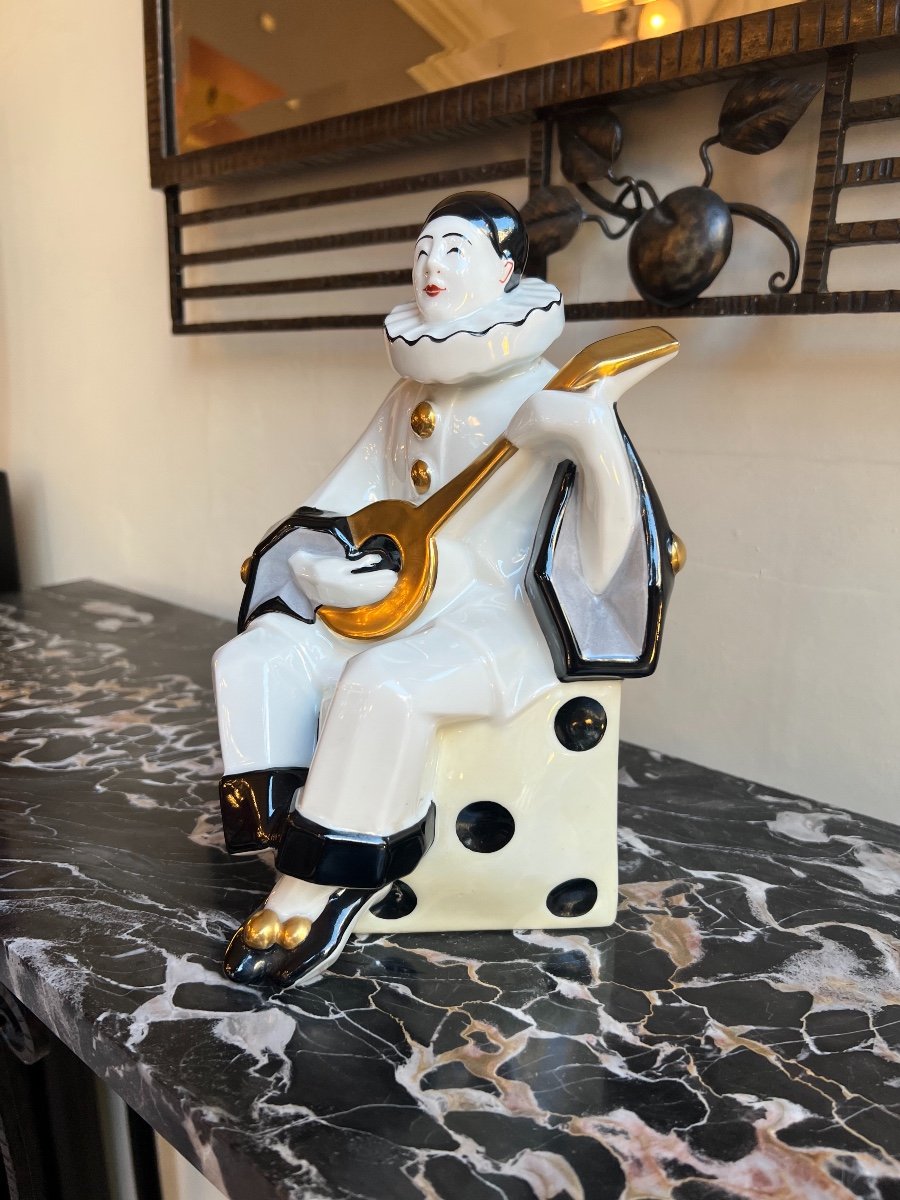 Rare Art Deco Night Light In Limoges Porcelain -photo-6