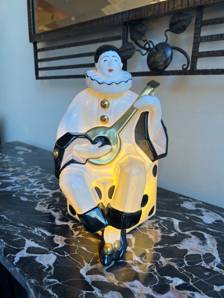 Rare Art Deco Night Light In Limoges Porcelain