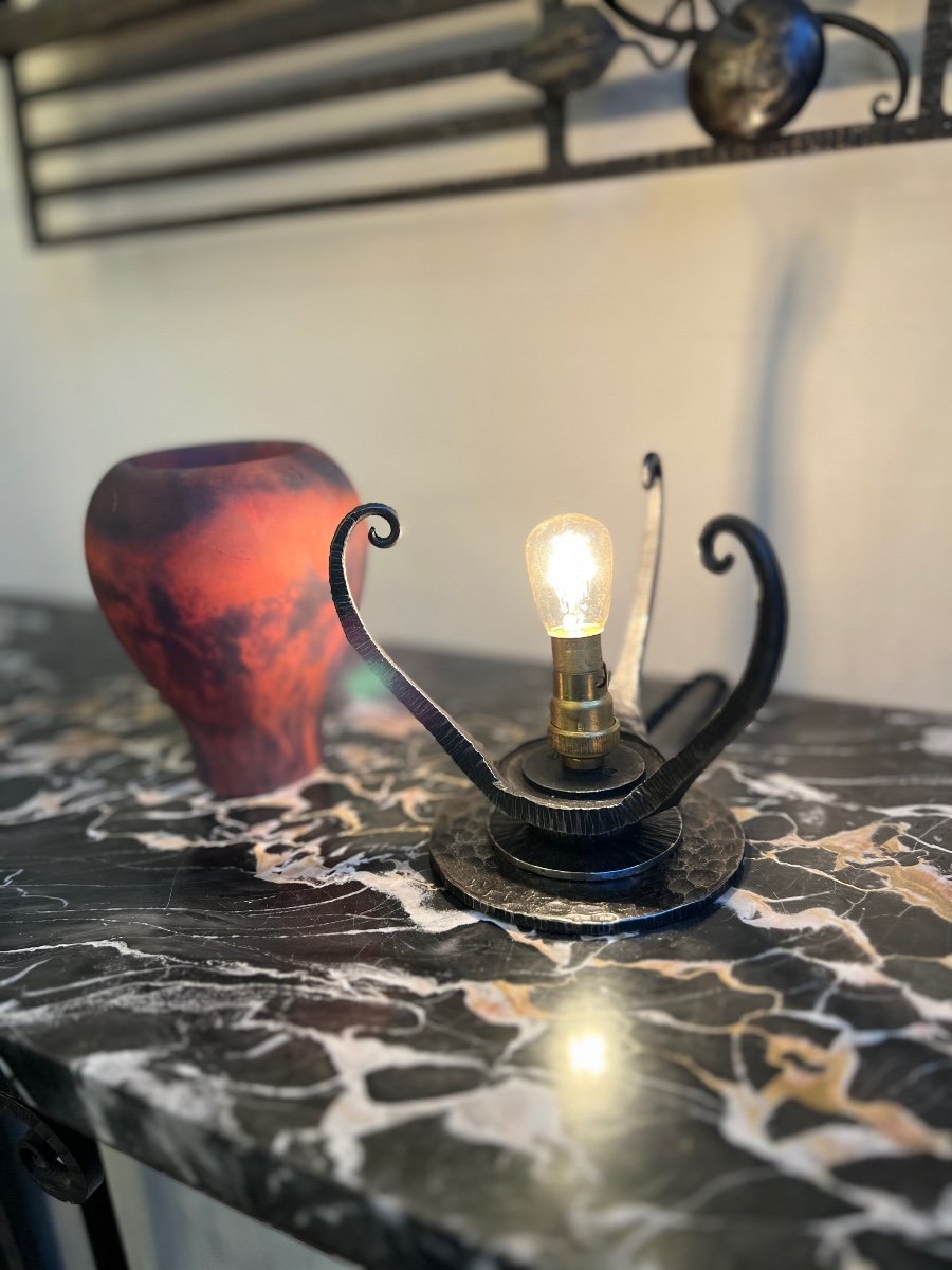 Veilleuse / Lampe / Brûle Parfum  Art Déco Signée Robj Paris ( Lampe Art Deco 1920 - 1930 ) -photo-6