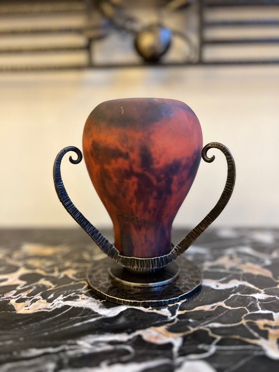 Veilleuse / Lampe / Brûle Parfum  Art Déco Signée Robj Paris ( Lampe Art Deco 1920 - 1930 ) -photo-7