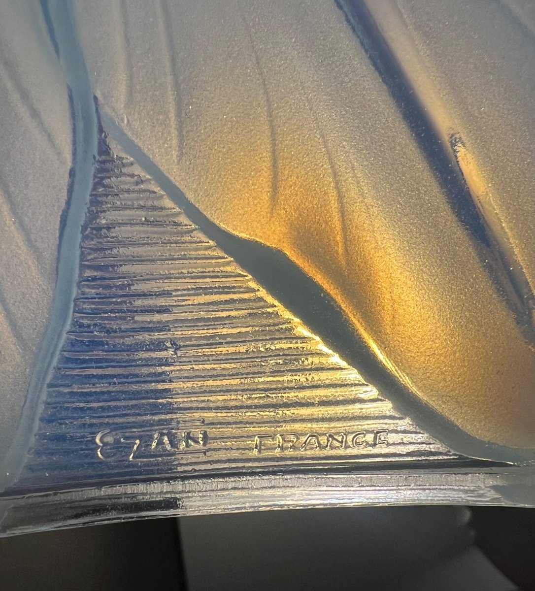 Magnificent Pair Of Art Deco Opalescent Glass Sconces Jean Gauthier Signed (wall Lamp 1930) -photo-8