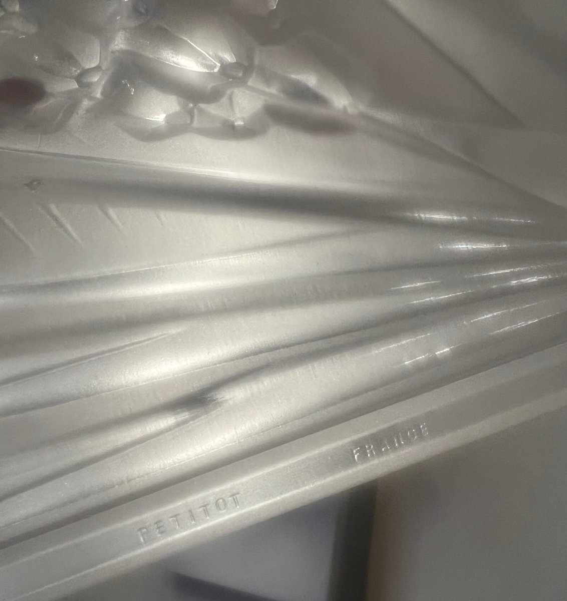 Art Deco Wall Lamp (alone) Signed Petitot France / Nickel-plated Bronze { Wall Lamps 1930 } -photo-8