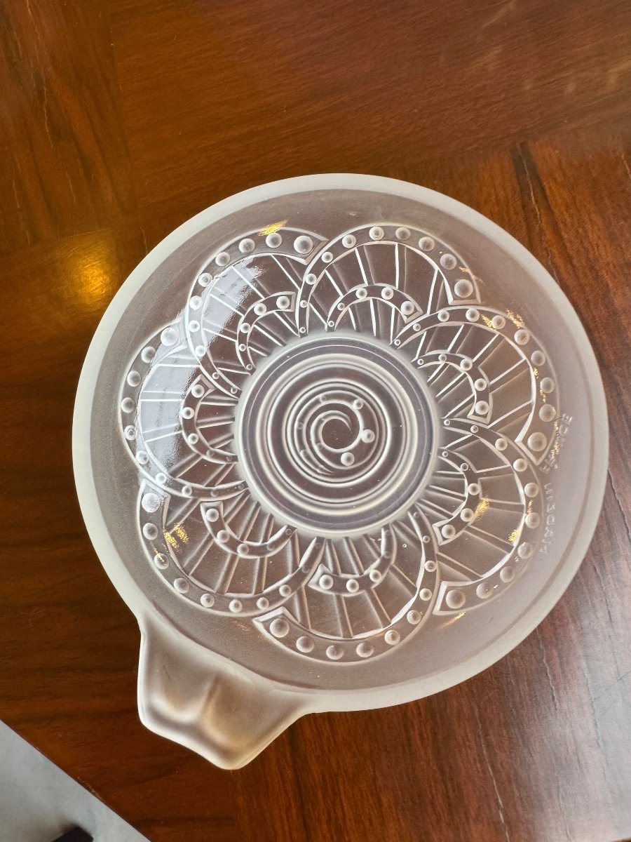 Set Of Opalescent Art Deco Cups (center Table) And Bowls J. Landier France (1930) -photo-6