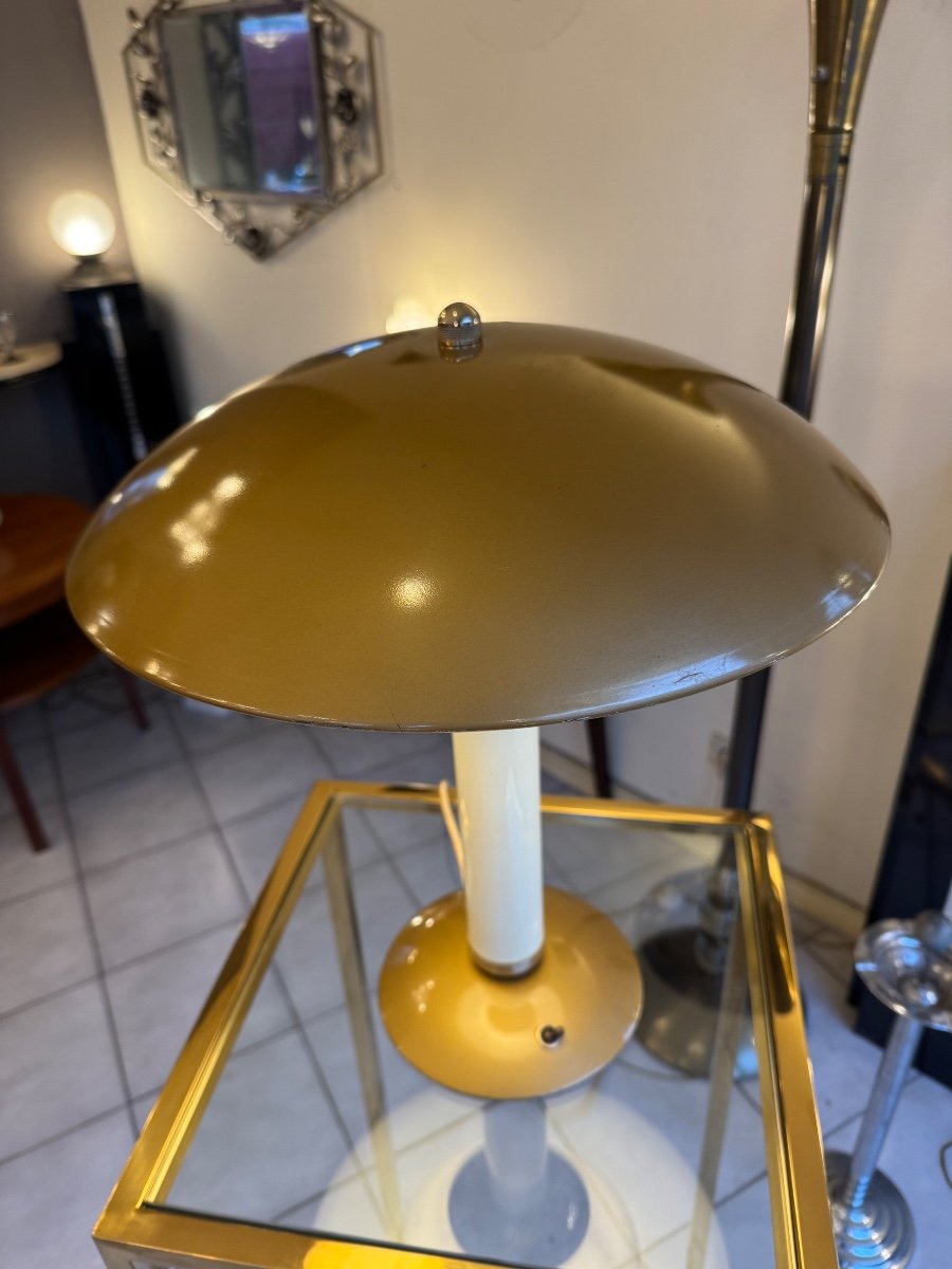 Art Deco Jumo 350 Lamp / Late 40s / Metal And Perspex (art Deco Lamps 1930)-photo-3