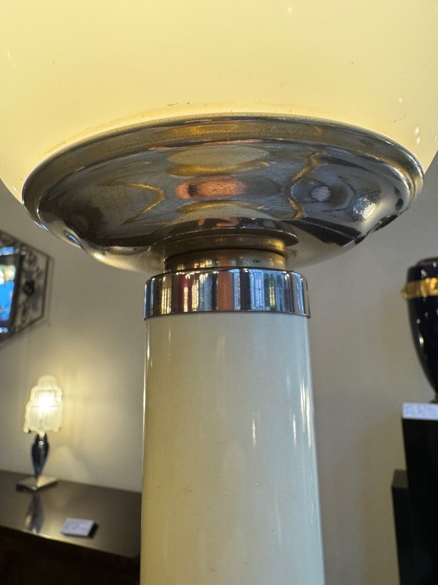 Art Deco Jumo 350 Lamp / Late 40s / Metal And Perspex (art Deco Lamps 1930)-photo-4