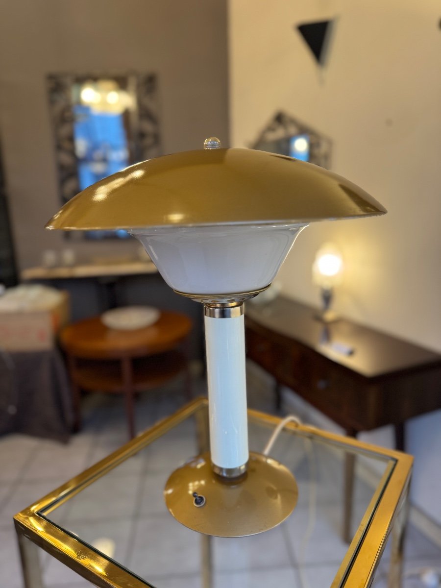 Art Deco Jumo 350 Lamp / Late 40s / Metal And Perspex (art Deco Lamps 1930)-photo-6