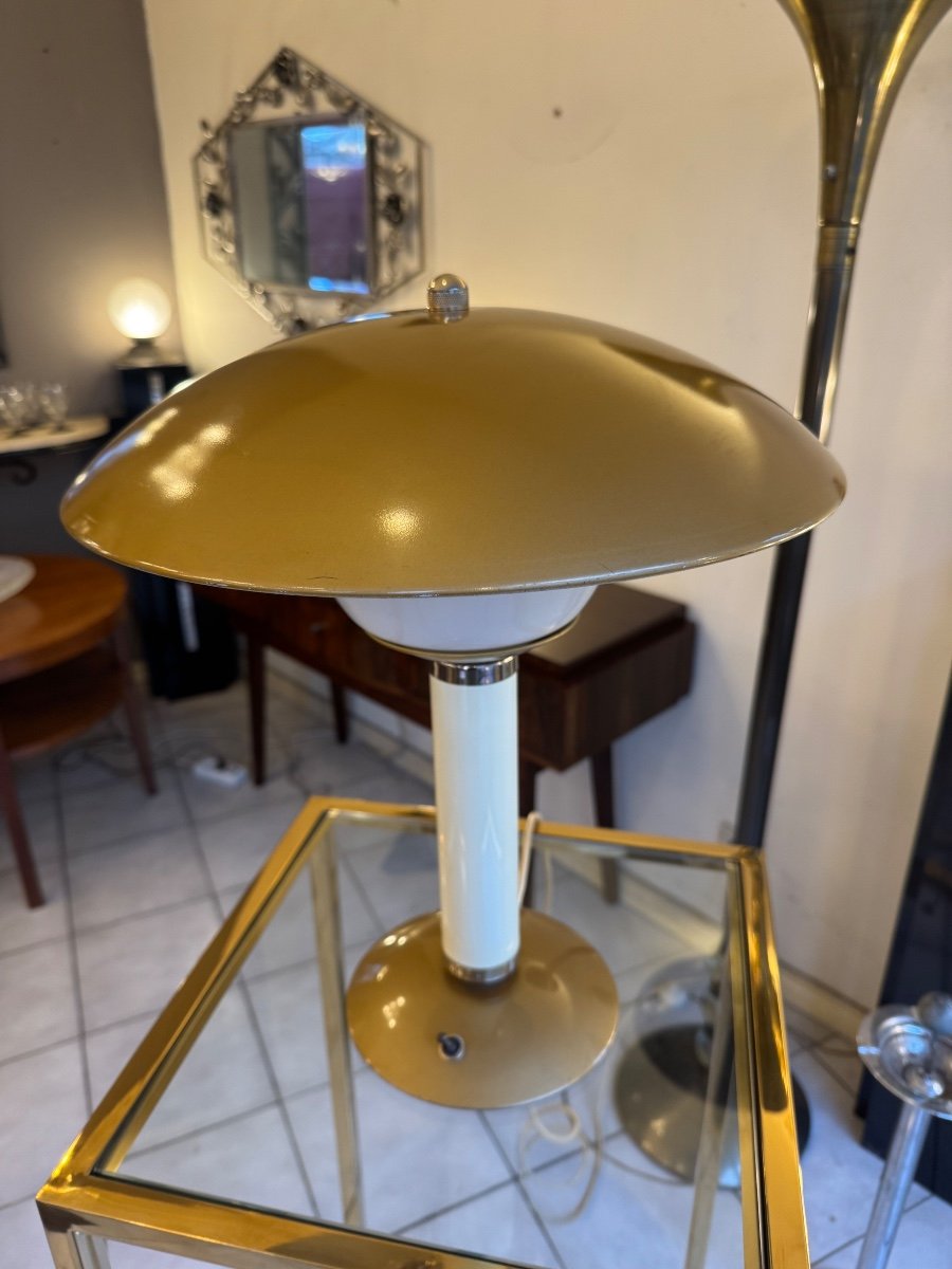 Art Deco Jumo 350 Lamp / Late 40s / Metal And Perspex (art Deco Lamps 1930)-photo-7