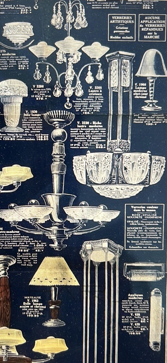 Exceptional Art Deco Chandelier Georges Leleu Numbered “lr 2220” / 7 Plates (art Deco 1930)-photo-8