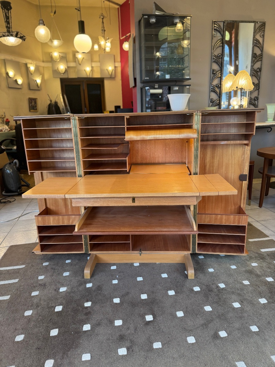 Bureau Malle « Magic Box » Mummenthaler & Meier Créé en 1928 / Modèle de 1950 ( suisse design )-photo-2