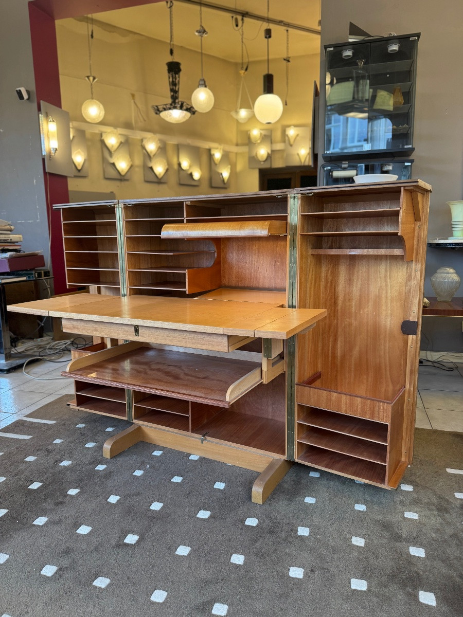 Bureau Malle « Magic Box » Mummenthaler & Meier Créé en 1928 / Modèle de 1950 ( suisse design )-photo-4