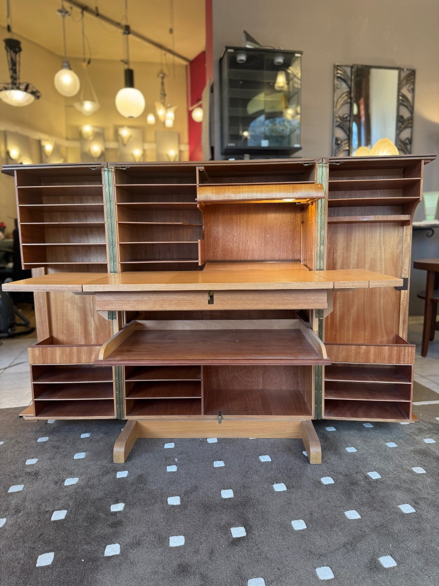Bureau Malle « Magic Box » Mummenthaler & Meier Créé en 1928 / Modèle de 1950 ( suisse design )-photo-2