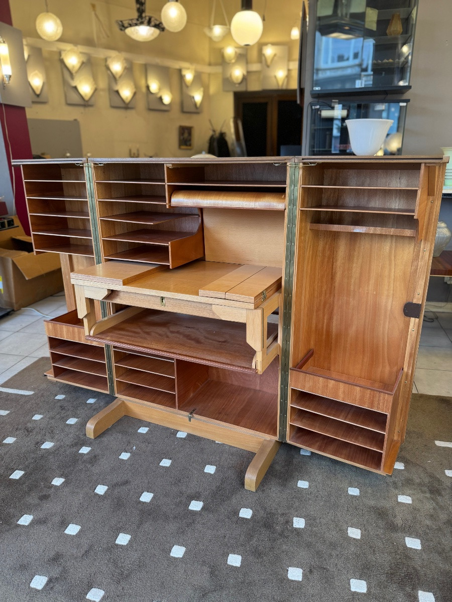 Bureau Malle « Magic Box » Mummenthaler & Meier Créé en 1928 / Modèle de 1950 ( suisse design )-photo-4