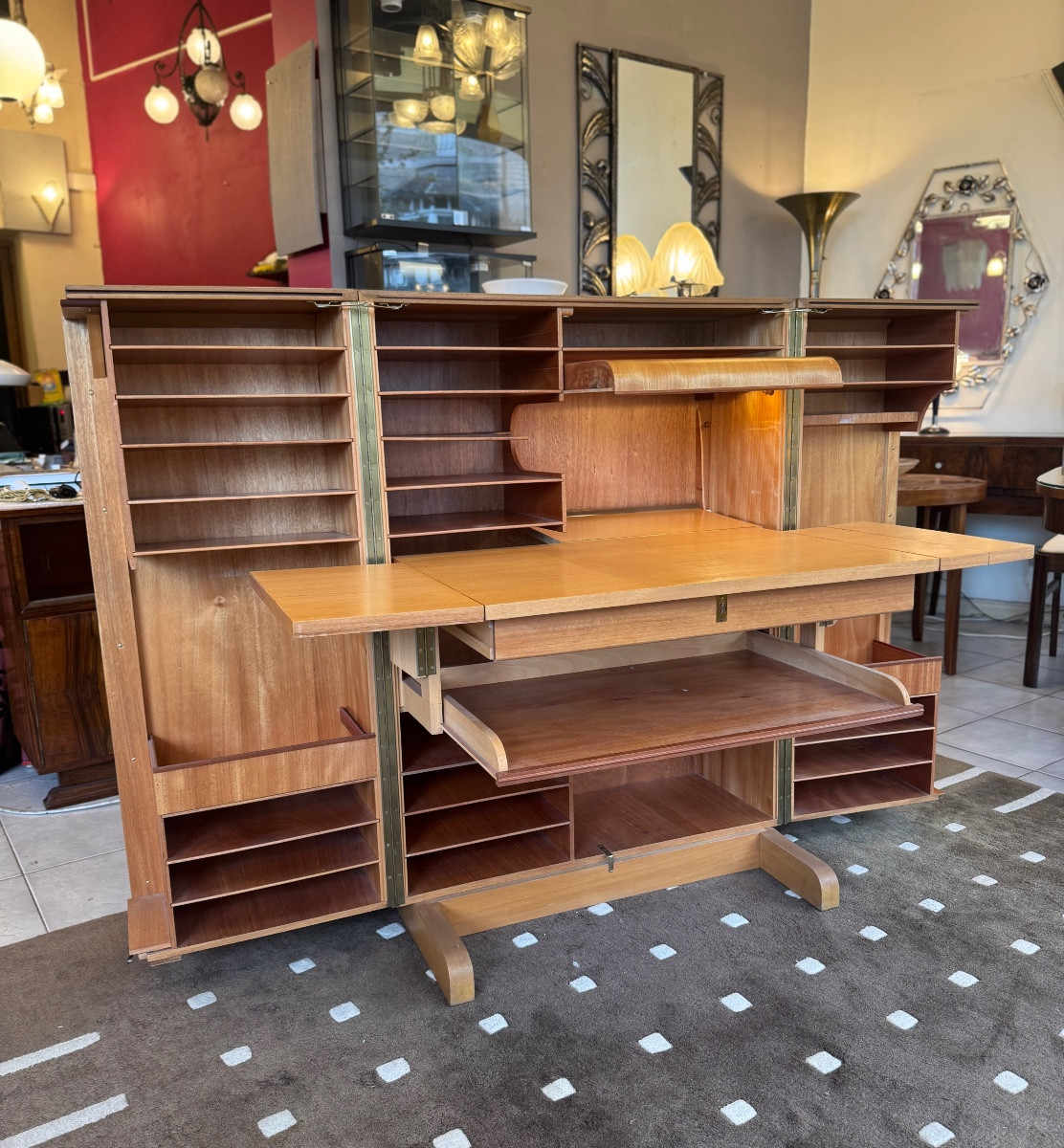 Bureau Malle « Magic Box » Mummenthaler & Meier Créé en 1928 / Modèle de 1950 ( suisse design )