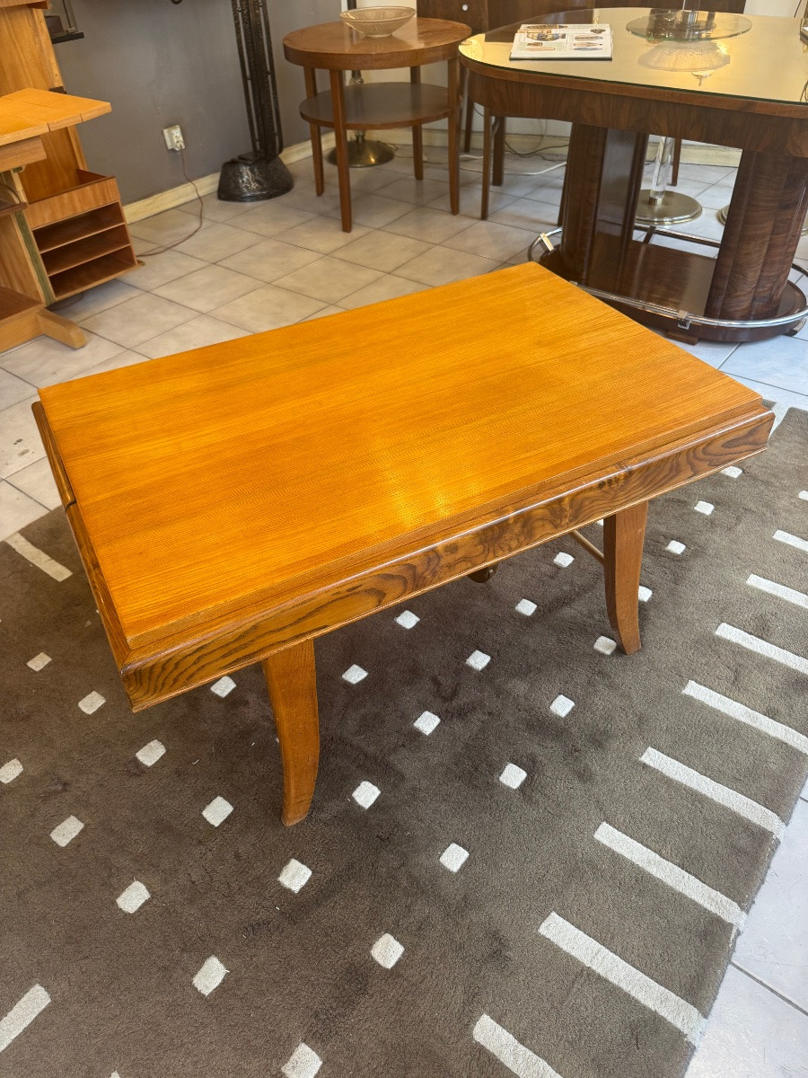 Dining Table / Coffee Table With Transformation In Ash Wood Circa 1950 (vintage Tables) -photo-1