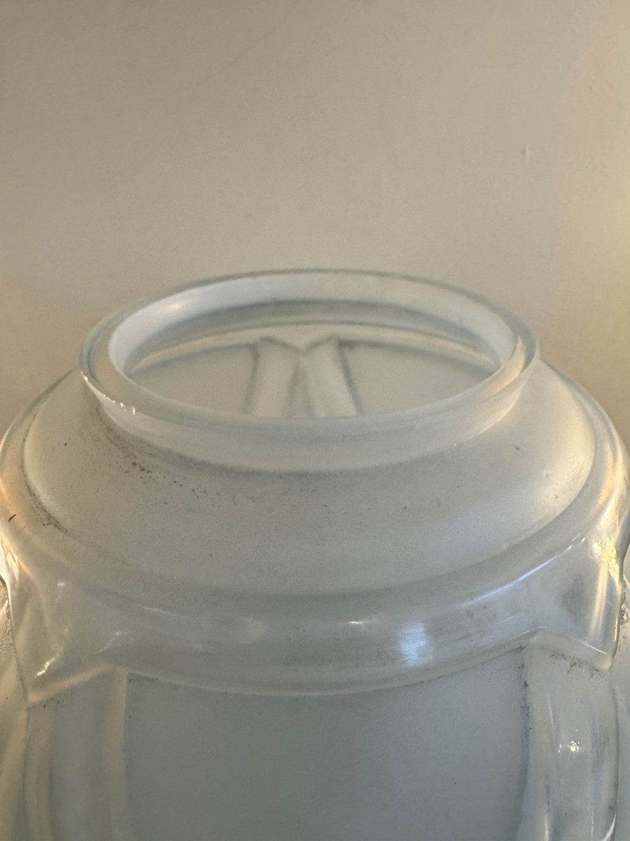 Vase Art Déco Opalescent Modèle « Etrusque » Signé André Hunebelle ( vases art deco 1930 ) -photo-2