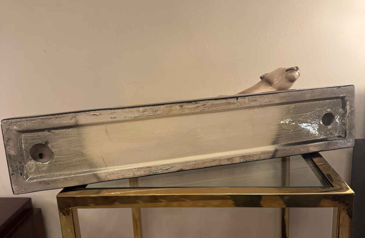 Art Deco Animal Ceramic "panther On The March" / Earthenware (sainte Radegonde) Art Deco 1930-photo-7