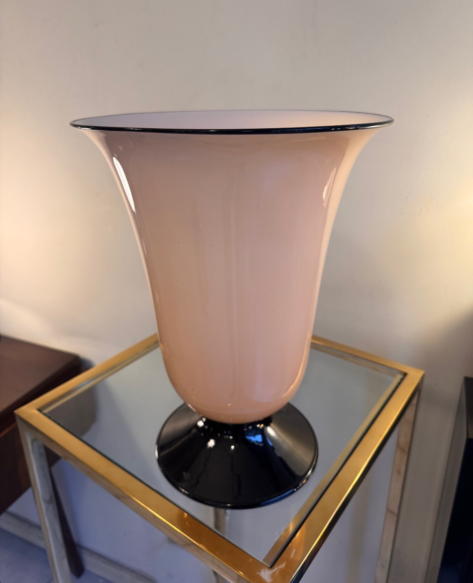 Grande Lampe Art Déco Tardif Verreries de Murano Signée (Étiquette époque) lampes art deco 1930-photo-4