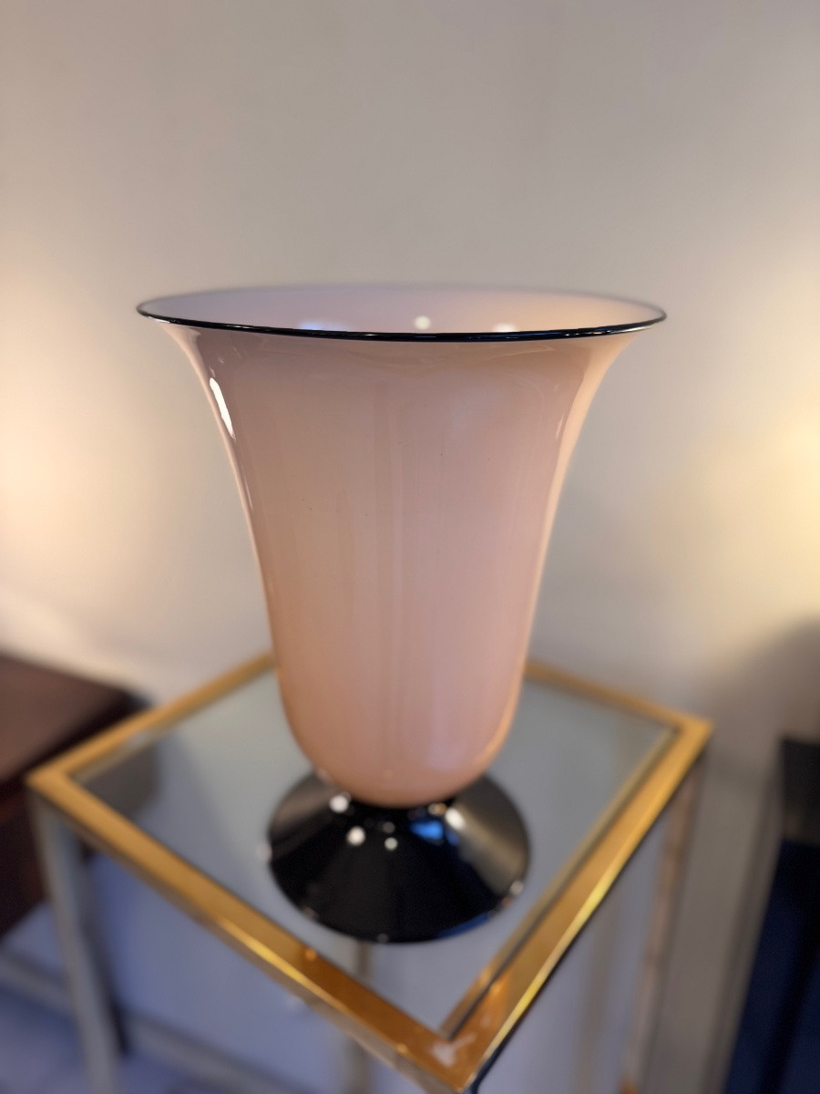 Grande Lampe Art Déco Tardif Verreries de Murano Signée (Étiquette époque) lampes art deco 1930-photo-3