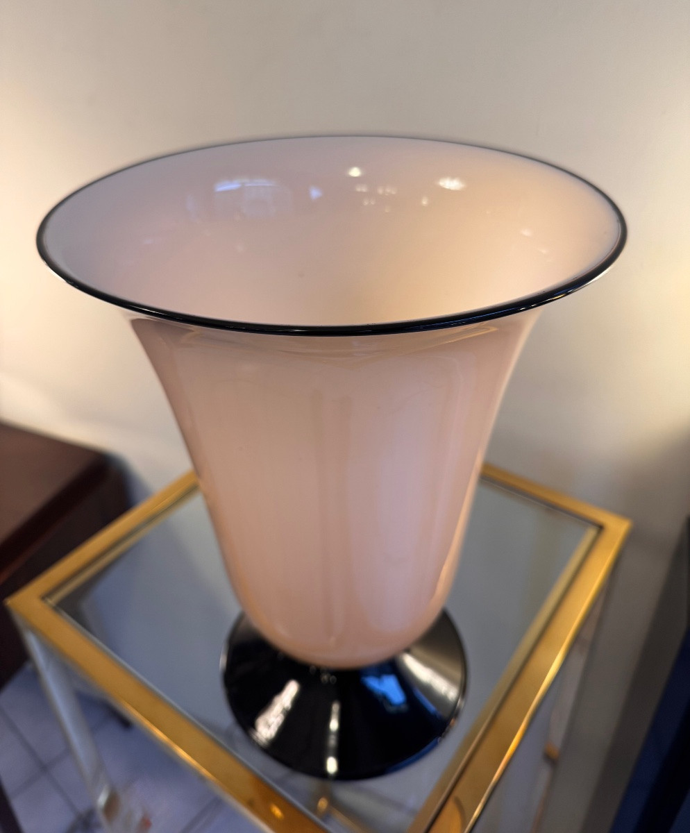 Grande Lampe Art Déco Tardif Verreries de Murano Signée (Étiquette époque) lampes art deco 1930-photo-4