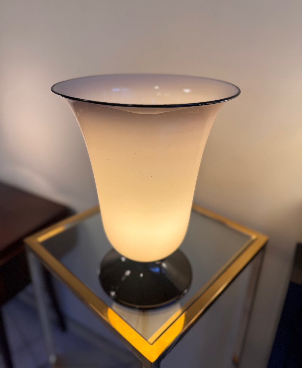 Grande Lampe Art Déco Tardif Verreries de Murano Signée (Étiquette époque) lampes art deco 1930-photo-6