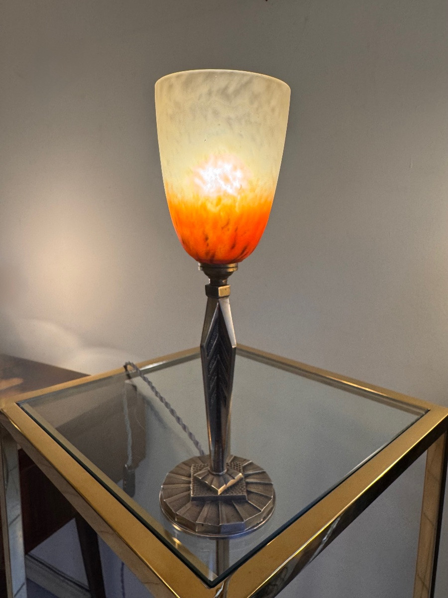 Lampe Art Déco à poser Signée Schneider ( Charles Schneider : 1881-1953 ) lampes art deco 1930-photo-2