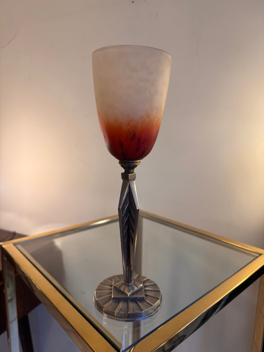 Lampe Art Déco à poser Signée Schneider ( Charles Schneider : 1881-1953 ) lampes art deco 1930-photo-4