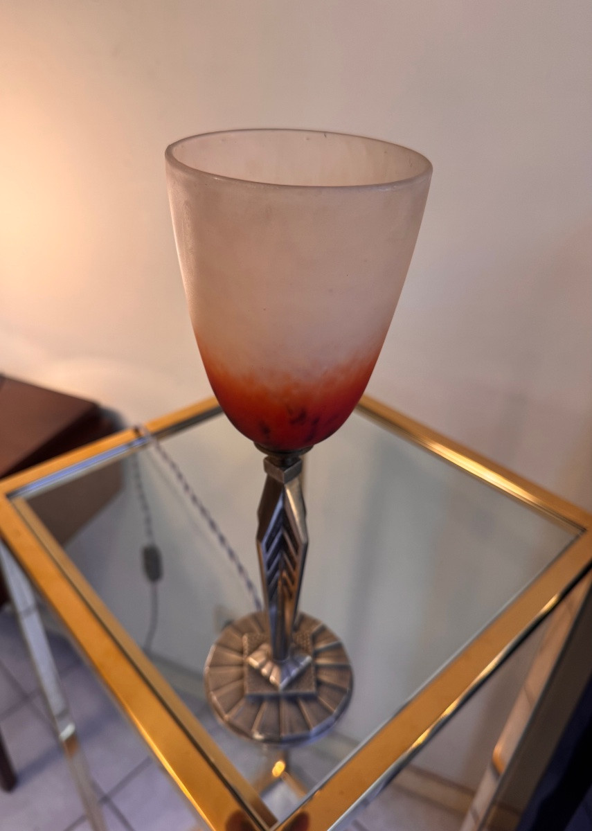 Lampe Art Déco à poser Signée Schneider ( Charles Schneider : 1881-1953 ) lampes art deco 1930-photo-6