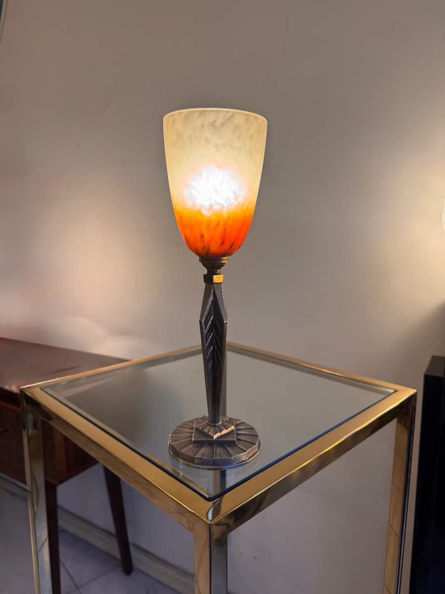 Lampe Art Déco à poser Signée Schneider ( Charles Schneider : 1881-1953 ) lampes art deco 1930