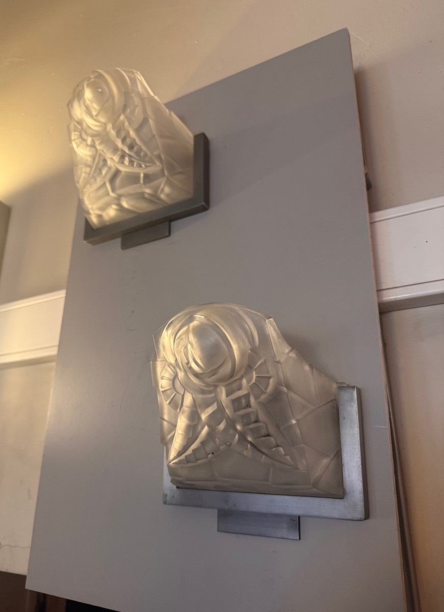 Paire d’appliques ( plus que une seule dispo ) Art Déco Degué « 726 » ( applique art deco 1930 -photo-5