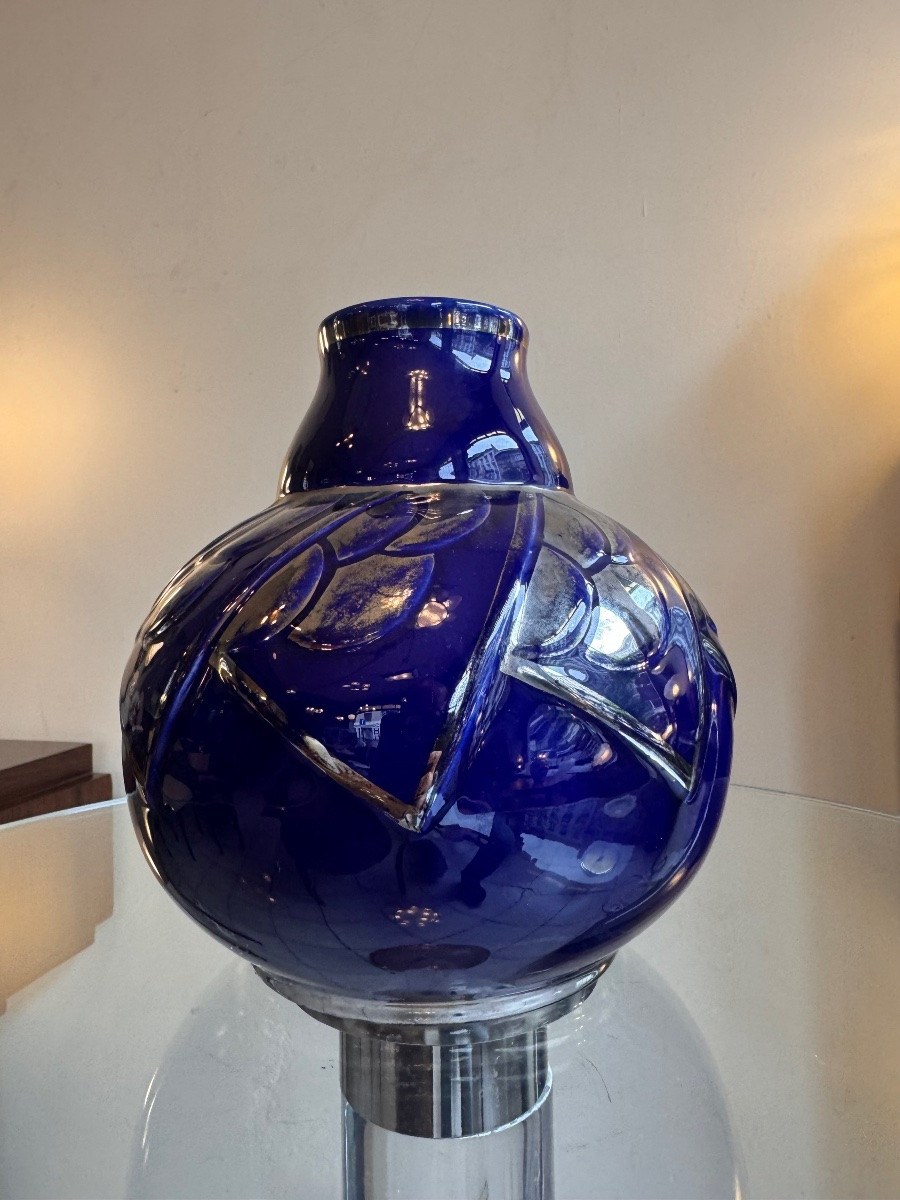 Art Deco Vase Signed Odyv 489 / Odette Berlot And Yvonne Mussier ( Vierzon 1930 ) -photo-1