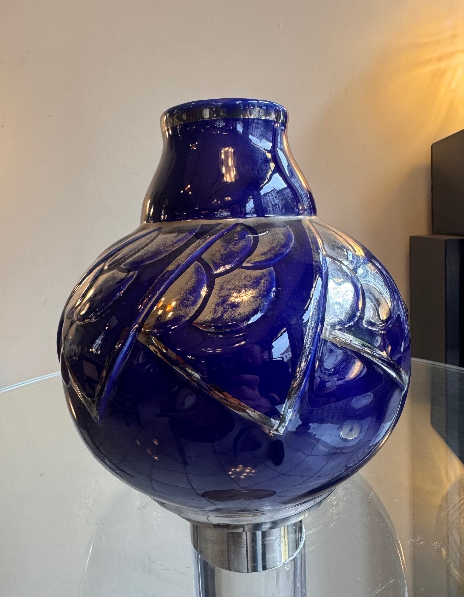 Art Deco Vase Signed Odyv 489 / Odette Berlot And Yvonne Mussier ( Vierzon 1930 ) -photo-3