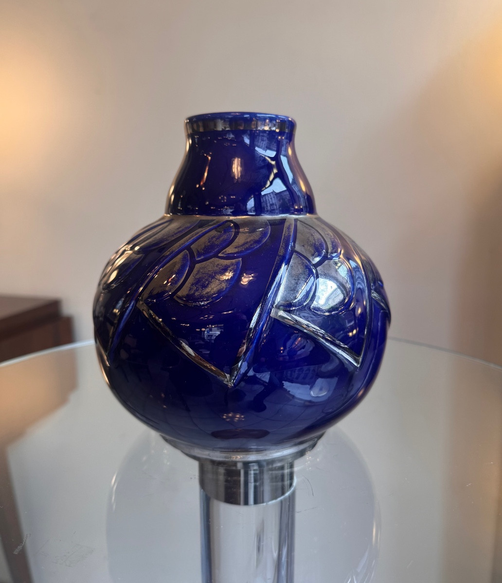 Art Deco Vase Signed Odyv 489 / Odette Berlot And Yvonne Mussier ( Vierzon 1930 ) 