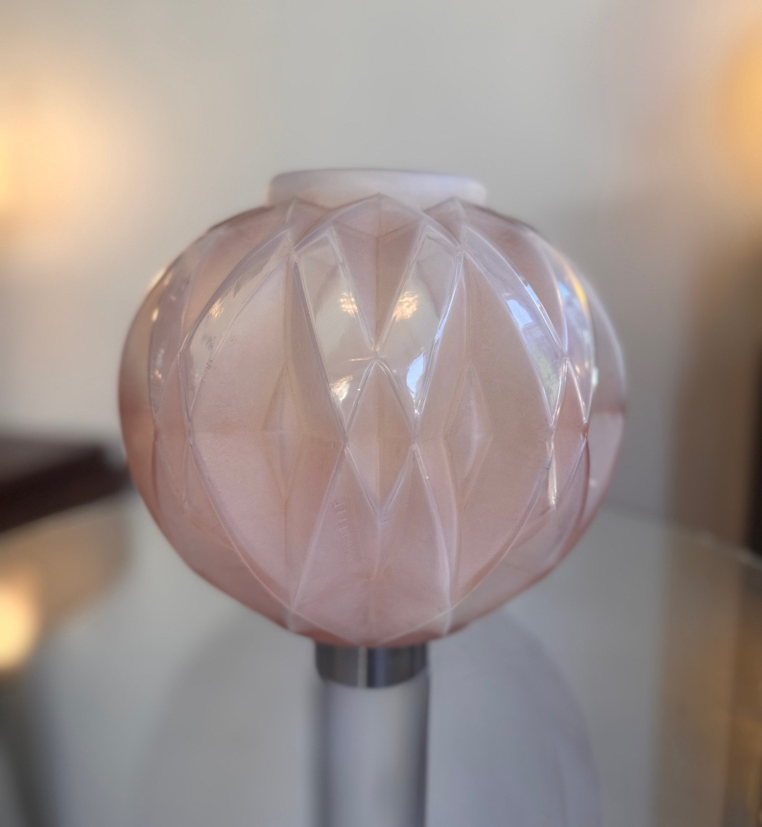 Art Deco Vase « prisme » Model Signed A. Hunebelle And R. Cognéville ( Art Deco Vases 1930 ) -photo-2