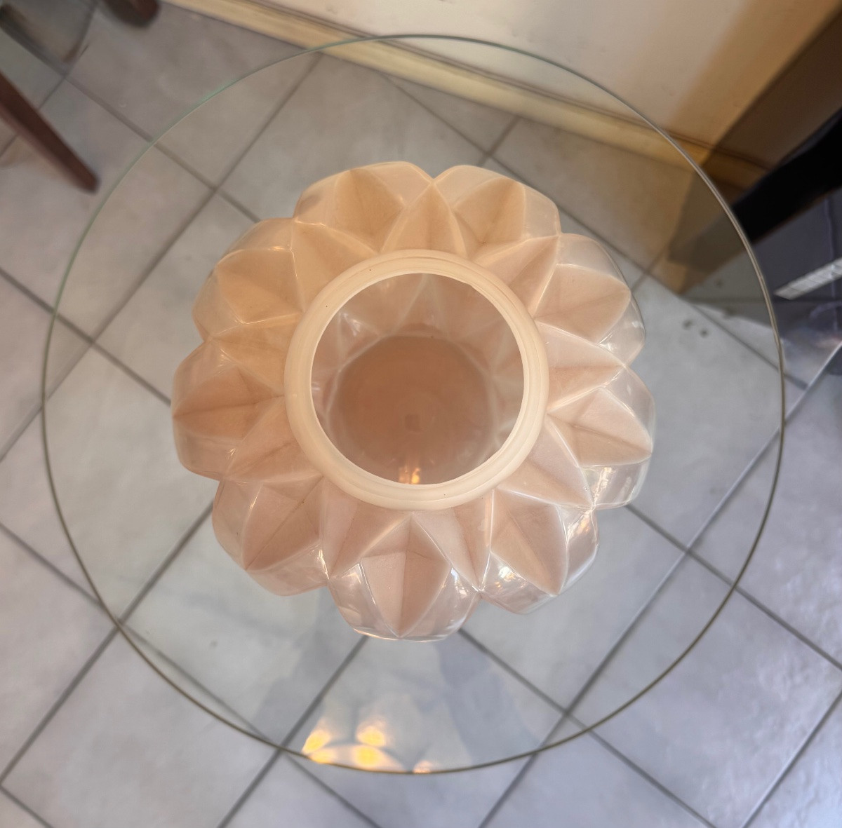 Art Deco Vase « prisme » Model Signed A. Hunebelle And R. Cognéville ( Art Deco Vases 1930 ) -photo-5